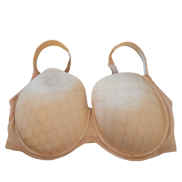 Soma stunning support geo lace full coverage pink bra sz 38 G underwire new WL58